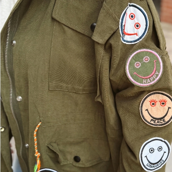 AKIRA "CHECK IT OUT - PATCHWORK MILITARY BOMBER" JACKET - Picture 2 of 7